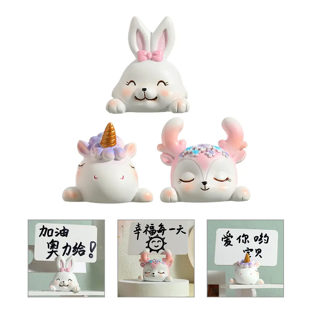 3Pcs Memo Clips Photo Holder Clip Desktop Note Holder Animal Design Perfect for Party Wedding Christmas Table Number Menu Cards