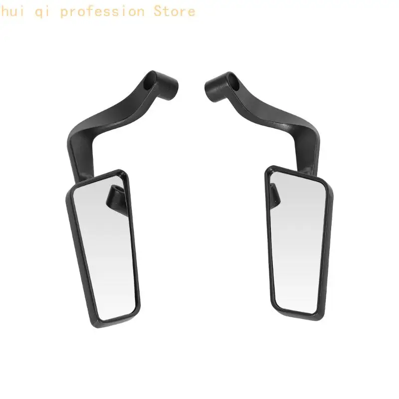 Motorrad-Spiegelpaar, schwarze Seitenspiegel Blade-Stil mit Packung H8WE – Detail 7