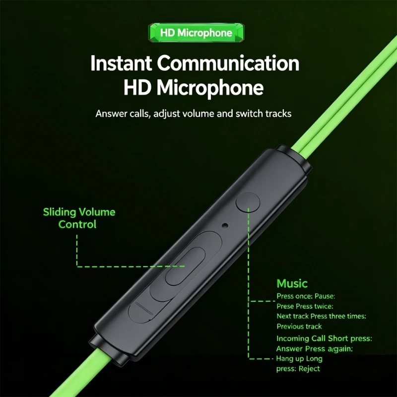 SZSU In Ear Headphones With Voice Contro lin Ear Earbuds For Computer And Smartphone