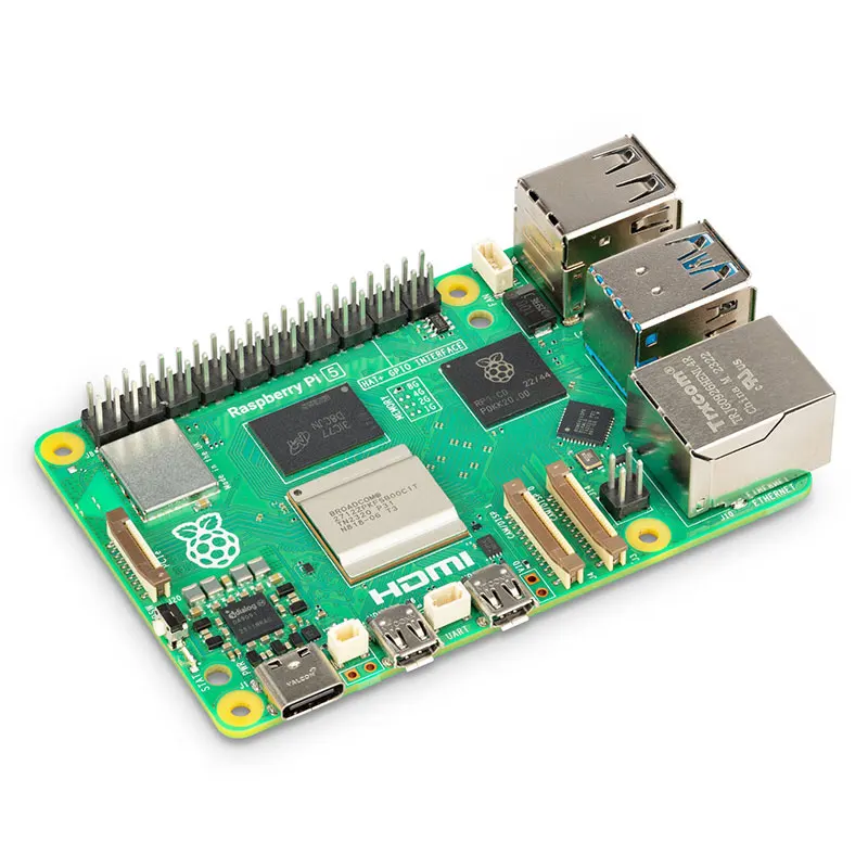 Kit de démarrage de carte de développement Raspberry Pi 5 d'origine, 4 Go, 8 Go de RAM, BCM2712, 2.4GHz, prise US, différents accessoires, kit en option, nouveau