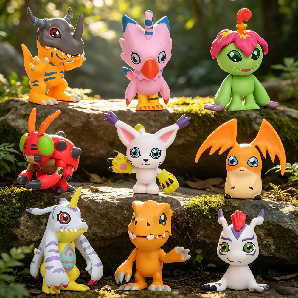 NEU 9-teiliges Digimon Adventure Anime-Figuren-Set, Digitale Monster-Puppen, Geburtstagsgeschenke