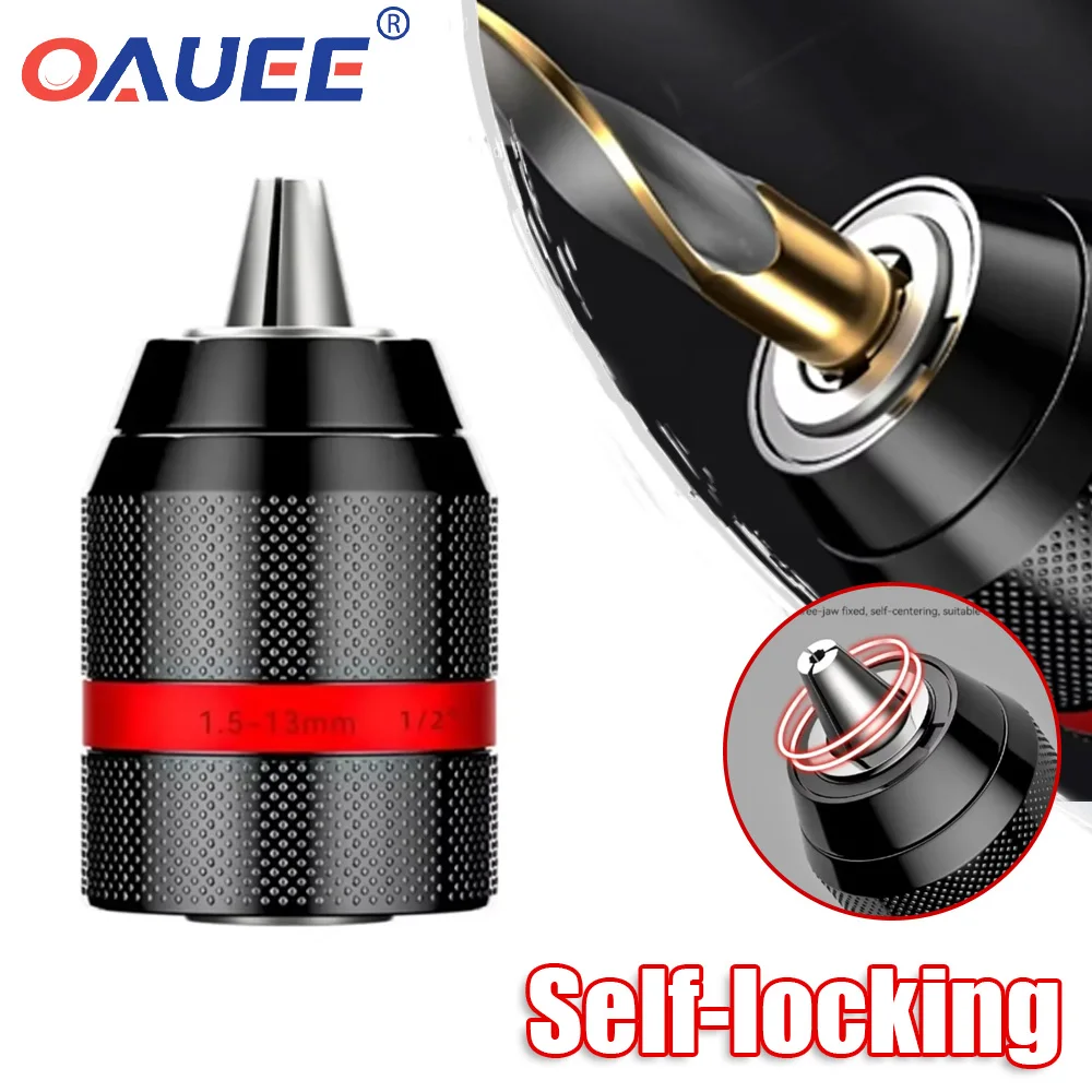 

Keyless Drill Chuck Quick Change Conversion Adapter 3/8 Unf Mount 2~13mm Self-Tighten Screwdriver Drill Chucks Drill adapter