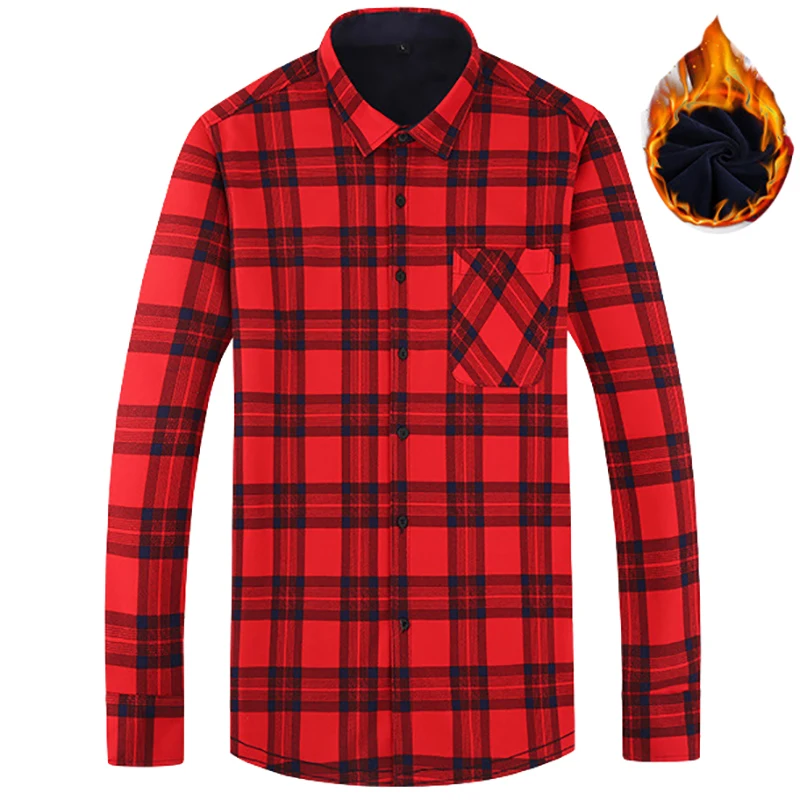 

Fleece Lining Long Sleeve Shirts Mens Button Down Shirts Thicken Winter Thermal Working Shirts Outdoor Hiking Outwear Sportswear