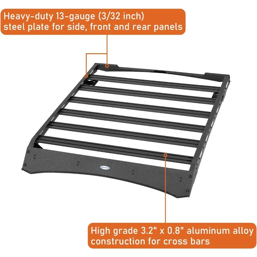 2005-2023年式トヨタ タコマ（2代目・3代目）用アルミ製ダブルキャブ ルーフラック クロスバー、カーゴキャリアバスケット、トラックB
