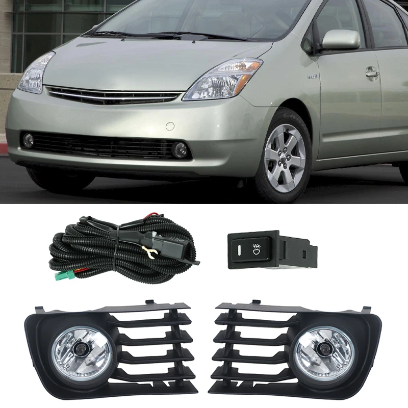 

Для Toyota Prius 2004-2009 передний бампер, противотуманная фара, противотуманная фара, крышка гриля с переключателем, проволочные лампочки, автомобильные аксессуары