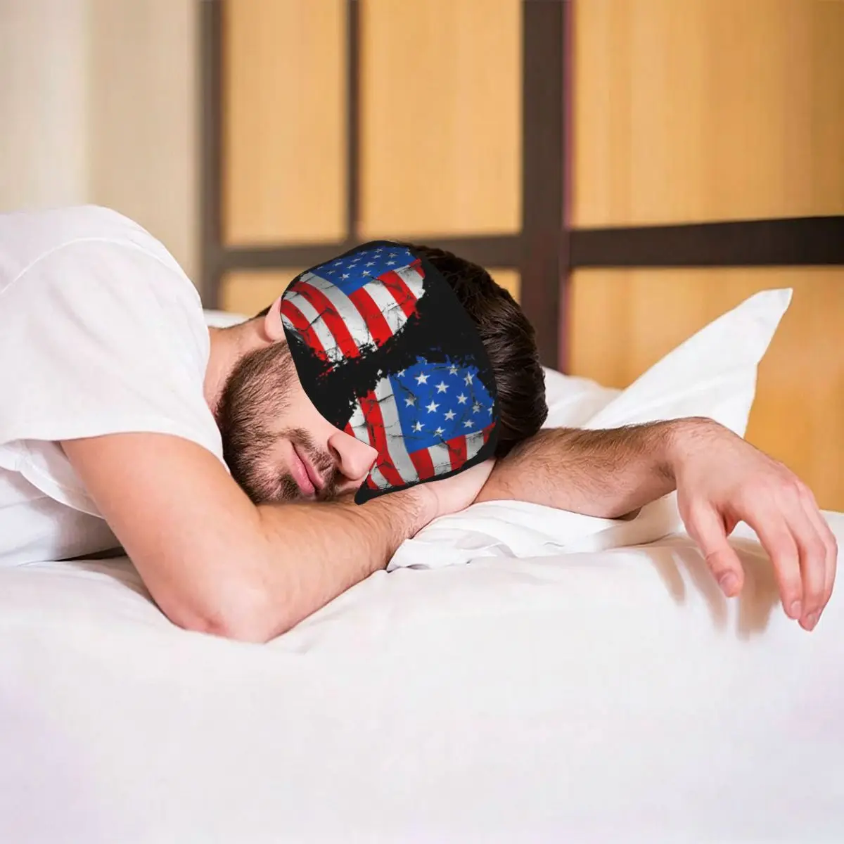 USA America American Flag sleep eye mask Light Blocking Portable Eye Cover for Girls Boys Office Nap Party Eyeshade eyepatch