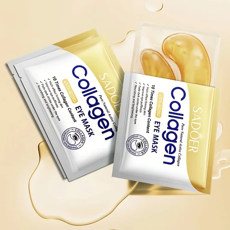 20 stuks = 10 paar collageenkristal oogmasker huidverzorging ooglapje liftende, verstevigende, hydraterende voedende huidverzorgingsproducten