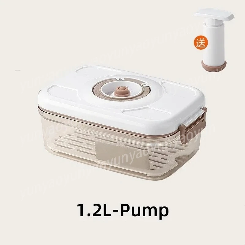 Vacuum Storage Box Food Containers with Vacuum Pump Sealed Large Capacity Transparent Fresh-Keeping Box Home Kitchen Accessories