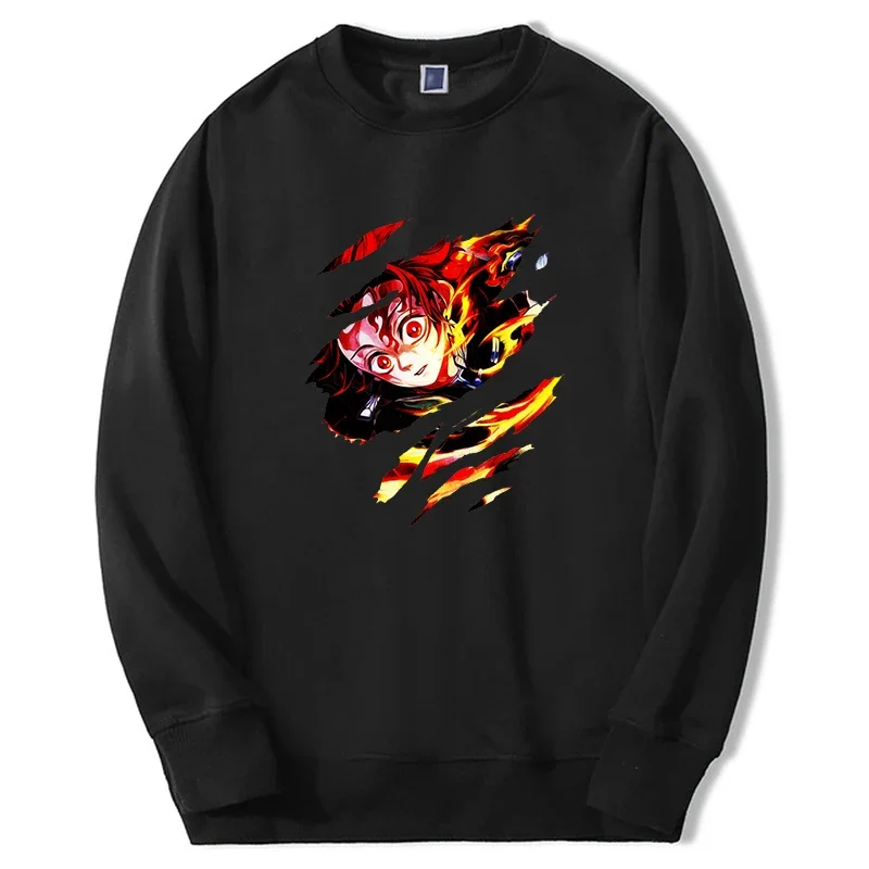 

Hot Japan Anime Hoodies Men Women Tanjirou Manga Graphic Sweatshirt Round Neck Hoody Tracksuit