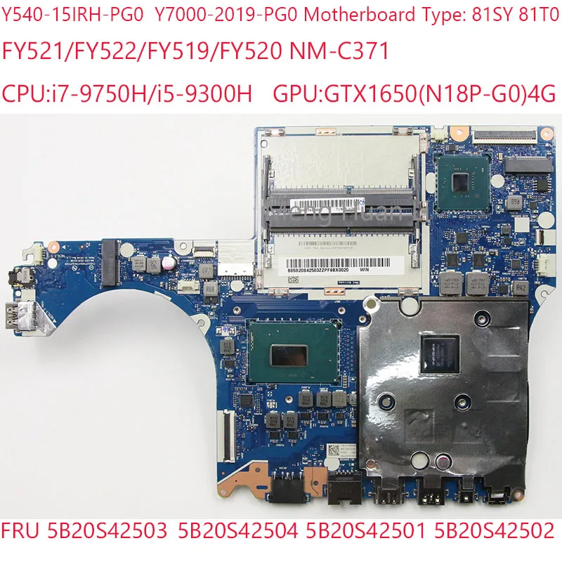 

Y540-15IRH материнская плата 5B20S42503 5B20S42504 5B20S42501 5B20S42502 для легиона NM-C371 81SY 81T0 i5/i7 GTX1650 4G