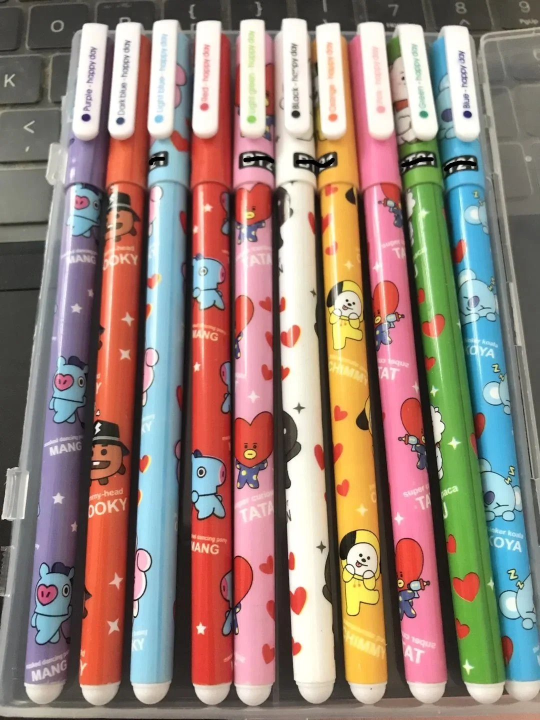 Lápis de Gel de Tinta Colorida Kawaii, Caneta Novidade dos Desenhos Animados para Menino e Menina, Artigos de Papelaria Escolar, Presente Infantil, 10Pcs por Pacote