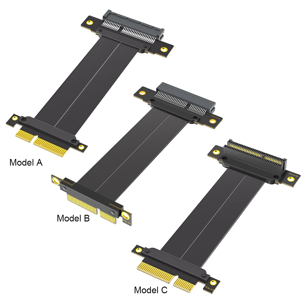 10cm PCI-Express 4X Riser Cable with Gold-Plated Connector PCI-E 4X Extender Adapter for Graphics Card