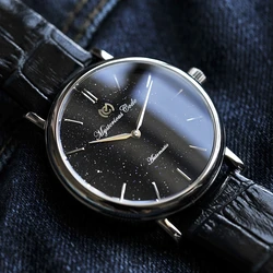 Luxury Automatic Watch Men 40mm Starry Sky Dress Watches NH35 Mechanical Wristwatches 5Bar Waterproof Clocks Mysterious Code