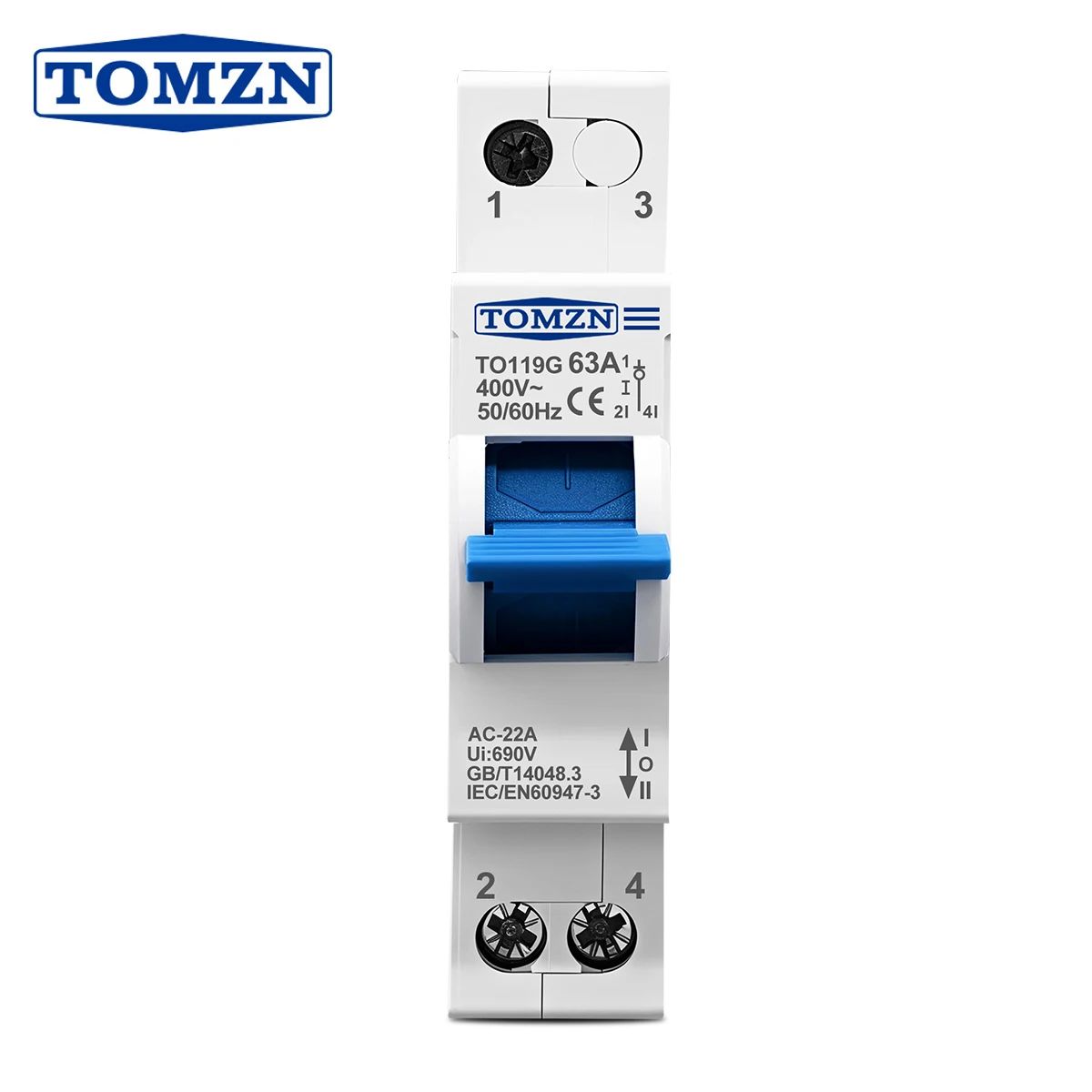 TOMZN 1P 63A MTS Dual Power Manual Transfer Isolating Switch  Interlock Circuit Breaker