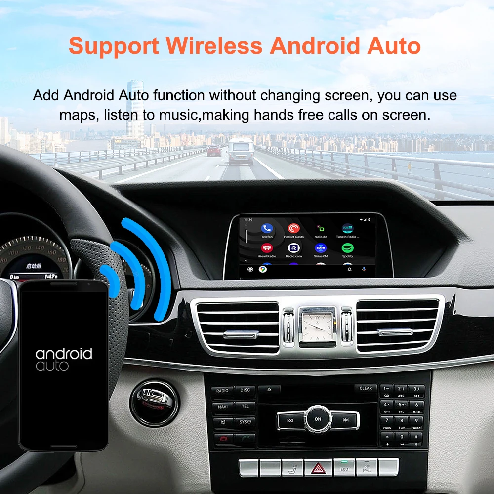 Bonroad Carplay Android Auto Interface für Mercedes Benz A B C M E Klasse GLA CLA GLK SLK CLS GL W204 W176 W246 NTG 4.5 Airplay – Detail 6