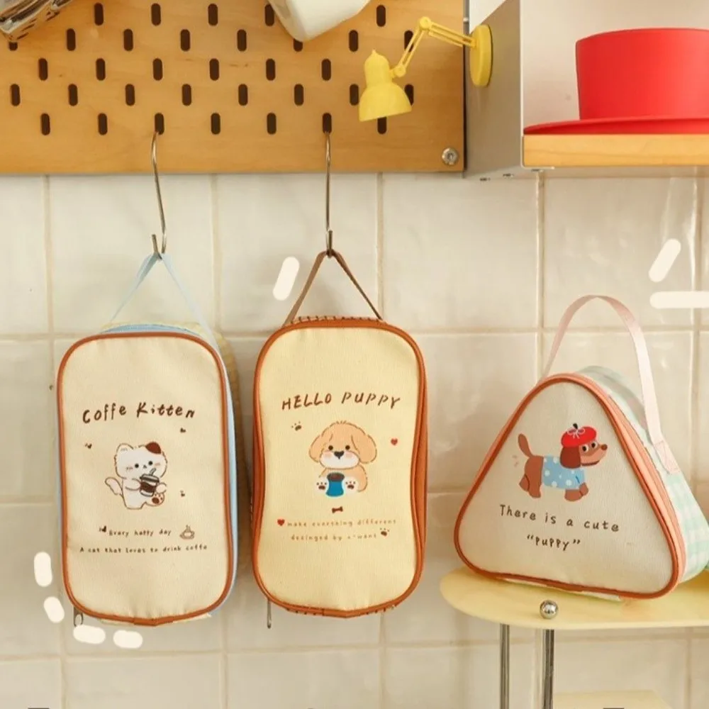 Oxford Fabric Insulated Breakfast Bag Thickened Aluminum Foil Animal Print Thermal Food Tote Bag Cartoon Print Waterproof