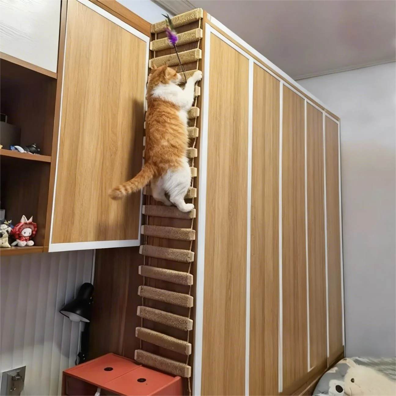 

Sisal Cat Climber Ladder Cat Tree Cat Tower Cat Scratcher Cat Toy for Indoor Cats
