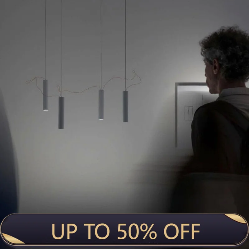 Modern Restaurant Bar Counter Island Shaped Conference Room Lighting Fixtures Italian Art Chandelier Combination Pendant Light