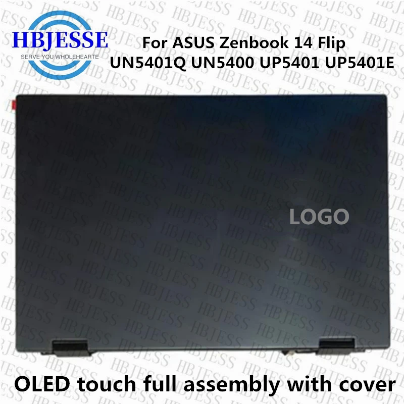 Painel de Exibição Oled Original para Asus 14 Lcd Touch Screen Montagem Completa com Tampa Asus Zenbook 14 Flip Un5401q Un5400 Up5401 Up5401e
