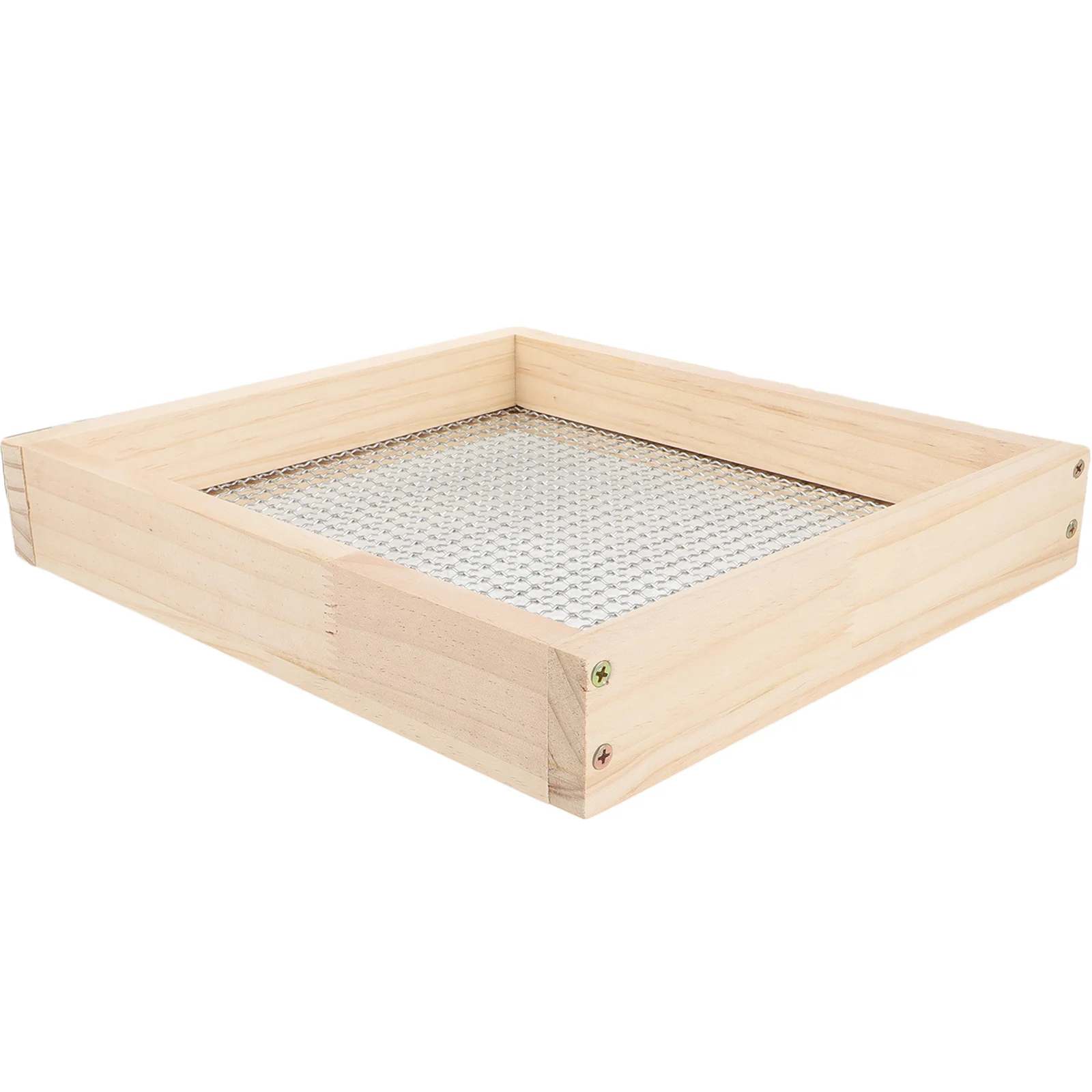 

Multi-Functional Garden Soil Sifter Wooden Metal Mesh Sieve Filter for Gravel Dirt Leaves Rocks Garden Sieve Soil Sifter