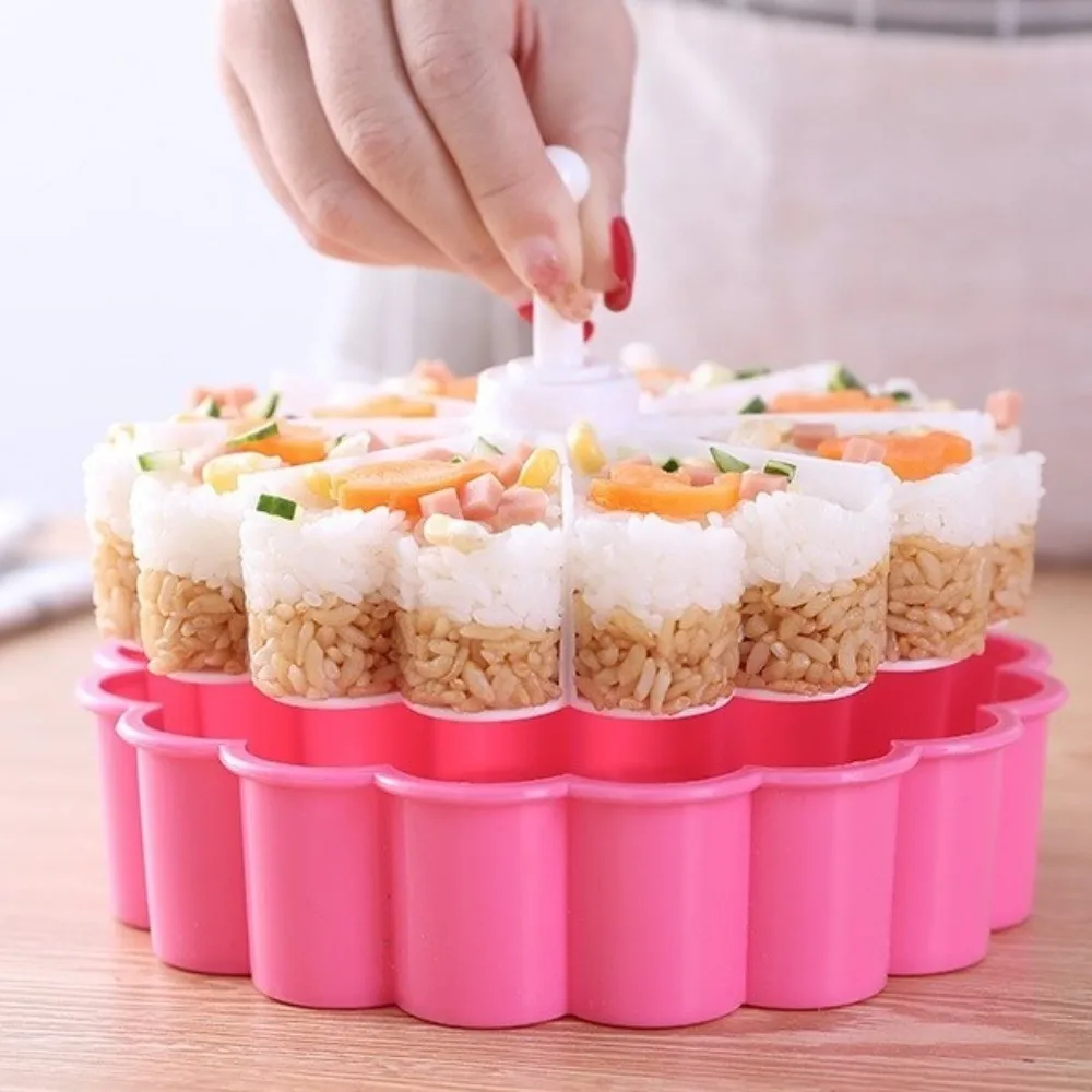

Plastic Sushi Rice Roller Mold High Temperature Resistance Handmake Vegetable Roll Press Mold DIY Rice Ball Mold Pudding Rolls