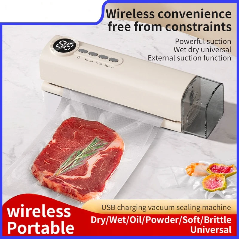 

Вакуумная упаковочная машина, бытовая маленькая полностью автоматическая вакуумная упаковочная машина с двойным насосом и двойным уплотнением для сохранения свежести