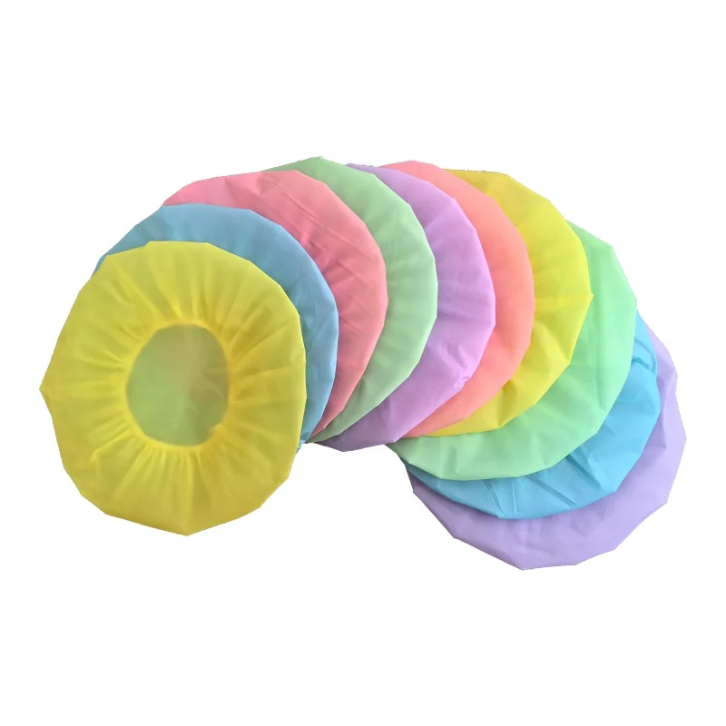 Reusable Shower Cap with Elastic Band Waterproof Adjustable Soft Hair Drying Baby Bath Cover Anti Oil Fume Shower Cap Protection