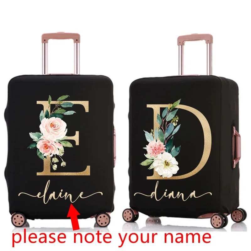 

Custom Name Luggage Cover for 18-32Inch Fashion Suitcase Thicker Elastic Dust Bags Travel Accessories Luggage Protective Case