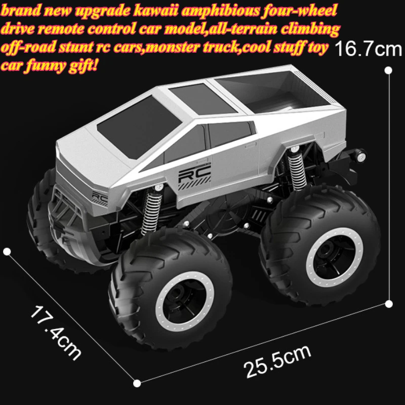 Cool Stuff Toy Car Funny Gift-Amphibious Rc Truck,Climbing Off-road Rc Cars,Remote Control Car Model,Monster Truck,Toys for Kids