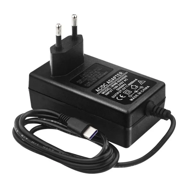 DC 5V 4A USB-C Charger For Raspberry Pi 4B 20W USB C Power Supply Adapter For Orange Pi 5/ 5B/4 LTS/4B/3 LTS/Zero2 EU US Plug
