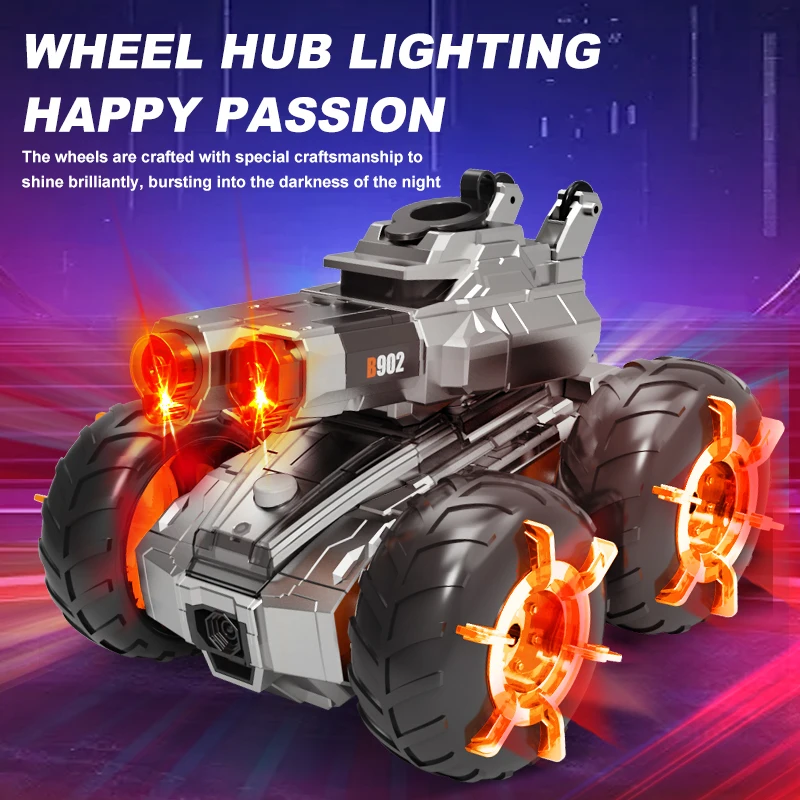 JCMO Afstandsbediening Waterpistool Auto Amfibische Dual-Nozzle Waterschieten Cool Wheel LED-licht RC Auto met waterdichte afstandsbediening Nieuw
