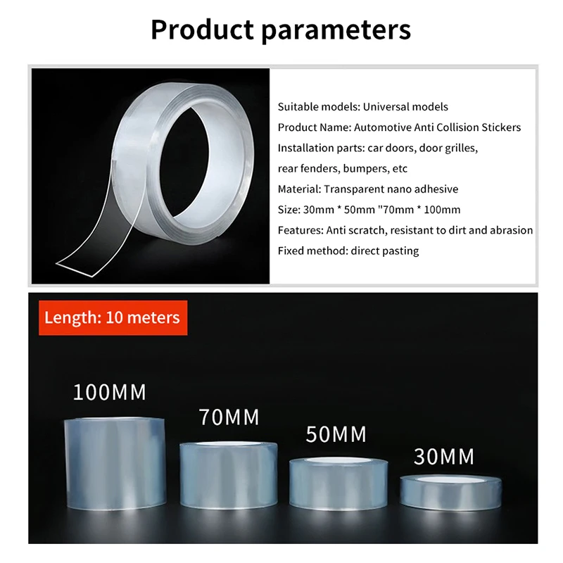 車のドアの端のための透明な保護フィルム,傷防止,ナノテープ,車のトランク,シルスカフ,プロテクターステッカー
