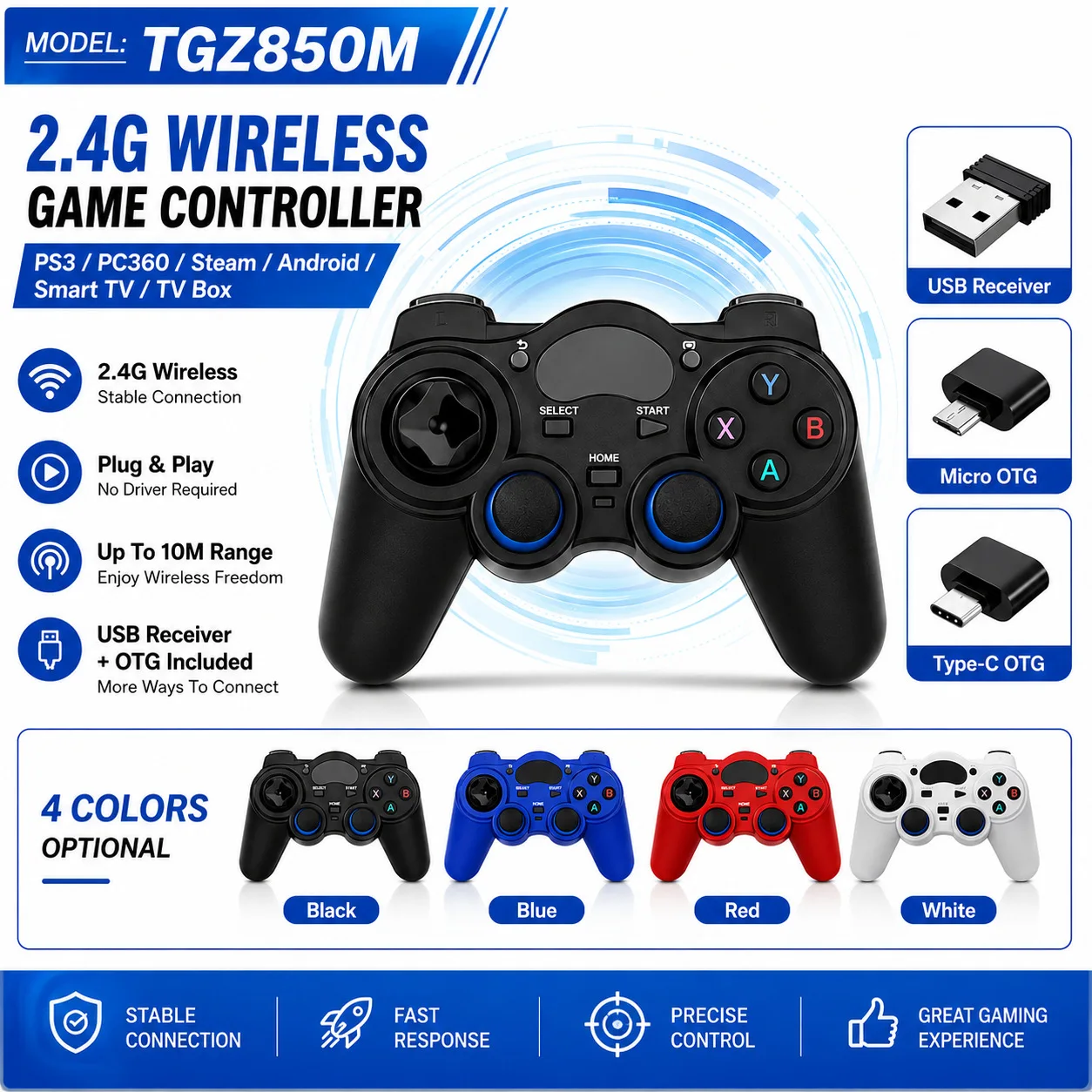 2026 New Game Controller Suitable for PC Computers Game Consoles