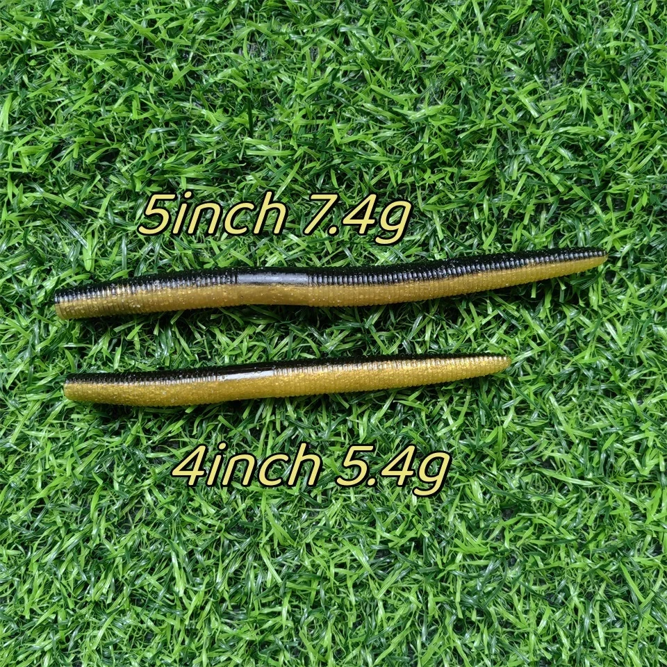 MUKUN 10pcs/lot Fishing Lure Silicone Baits  5.4g/7.4g Soft Swimbait Worm Artificial Bait Fishing Wobblers For Neko Rig view 4
