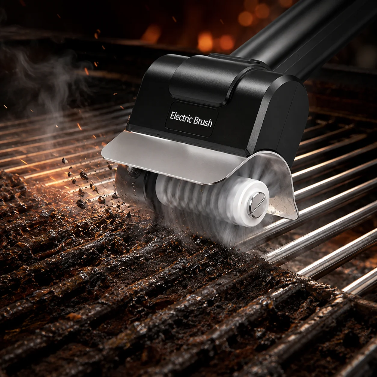 Portable Electric Grill Brush High Speed Handheld BBQ Cleaning Brush Efficient Stainless Steel Rechargeable Grill Brush