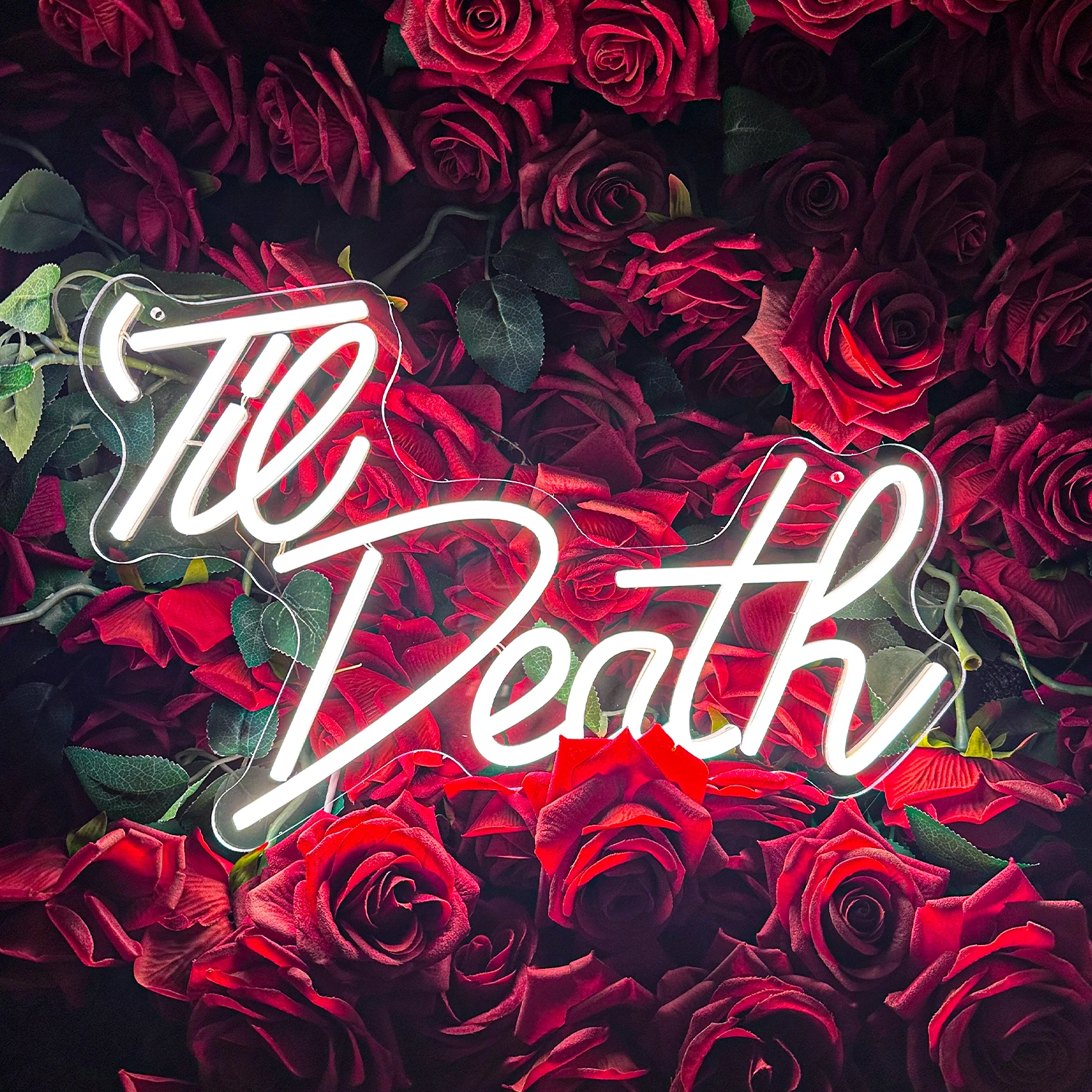 Til Death Neon Sign Wedding Sign Led Neon Sign Custom Home Neon Sign Room Wall Decoration Bedroom Lighting Valentine\'s Day Gift