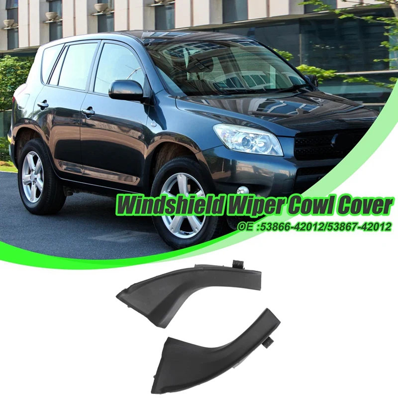 1 Pair Front Windshield Wiper Side Extension Cover Cover Hinge Deflector For Toyota RAV4 06-12 53867-42012 53866-42012