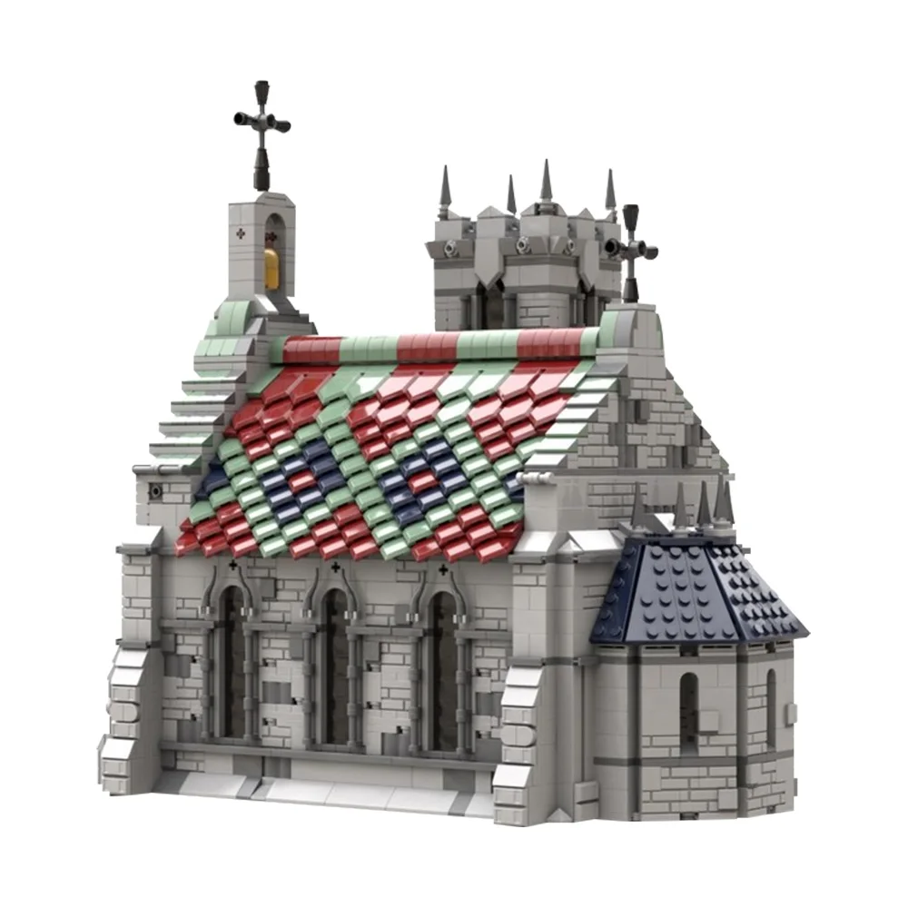 Gobricks MOC Die Alte Kirche Bausteine Modell Mittelalterliche Alte Kirche Haus Architektur Ziegel Montage Spielzeug Kinder Geschenke