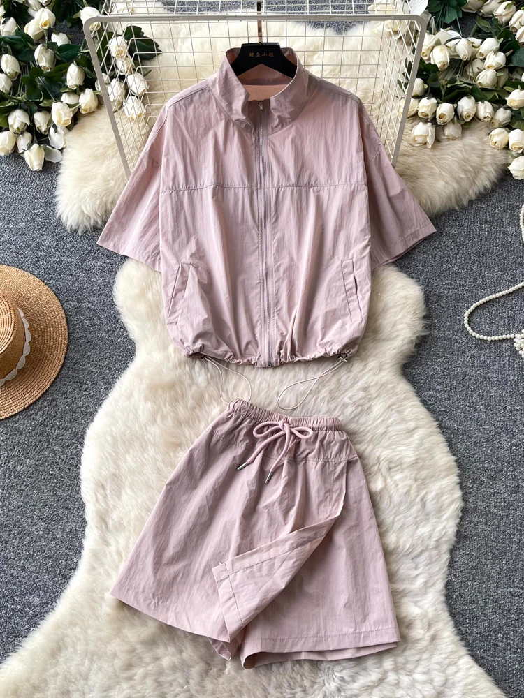 

Korean Commuter Style High Waist Short Shorts Sleeveless Women's Two-Piece Set Slimming Fashionable Summer Outfit