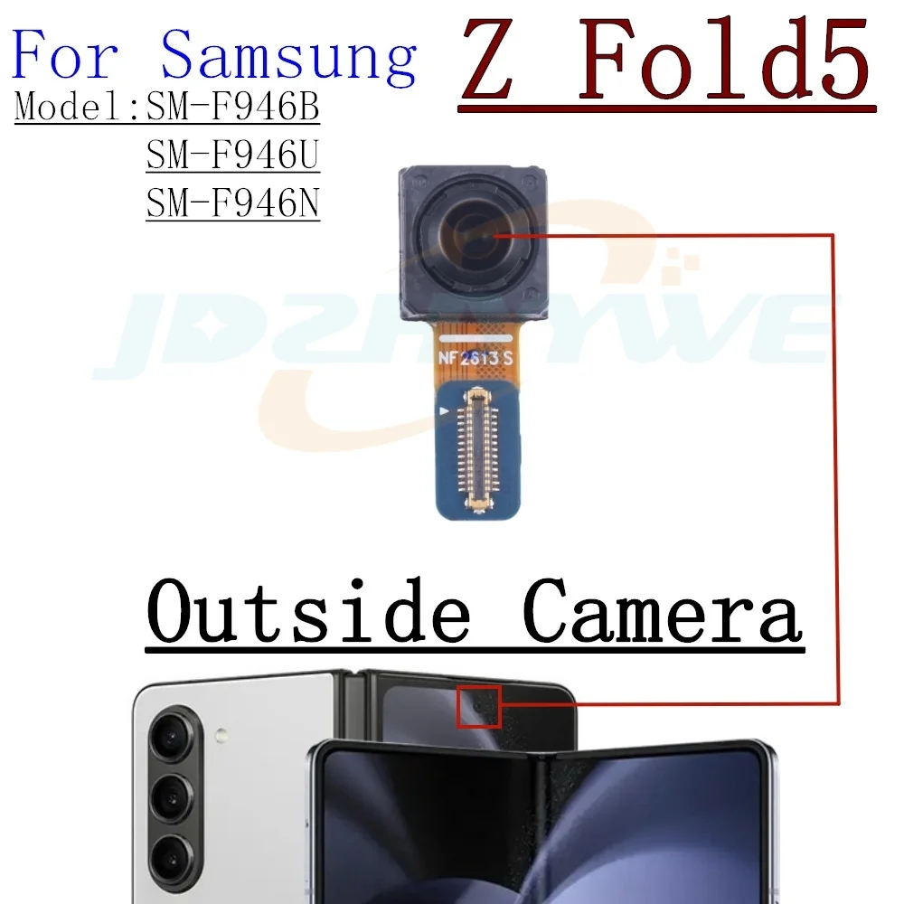 

Модуль передней и задней камеры для Samsung Galaxy Z Fold5 F946B F946U F946N Фронтальная селфи Широкий задний гибкий кабель основной камеры
