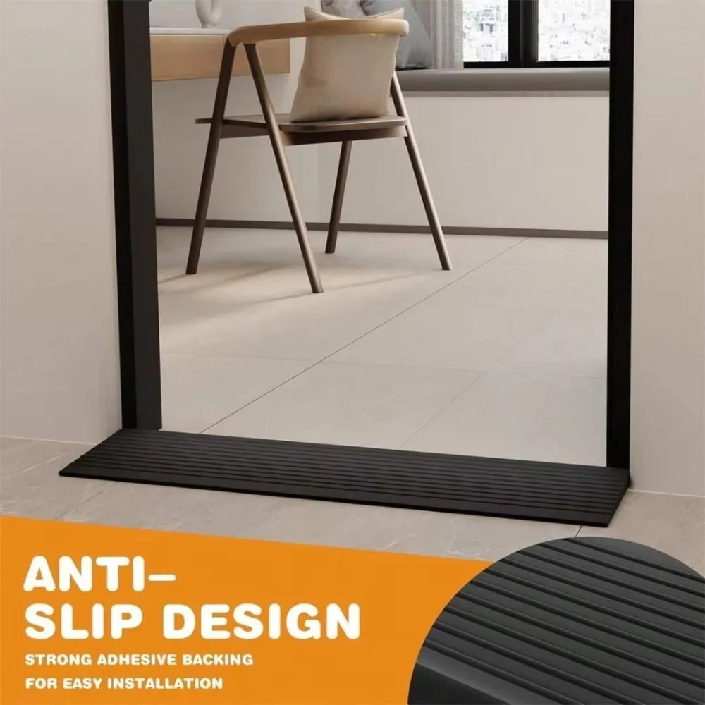 Self-Adhesive Ramp Mat Non-Slip Multi-Purpose Floor Transition Strip Easy Install 90x5cm Door Threshold Ramp Home