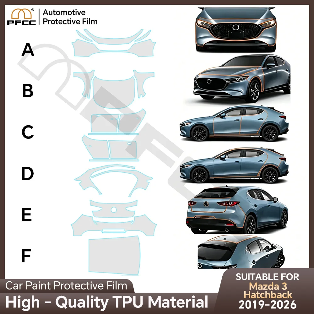 PPF For Mazda 3 Hatchback 2019-2026 TPU Anti-scratch Paint Protection Film Car Body Clear Bra Resistant Invisible Cover