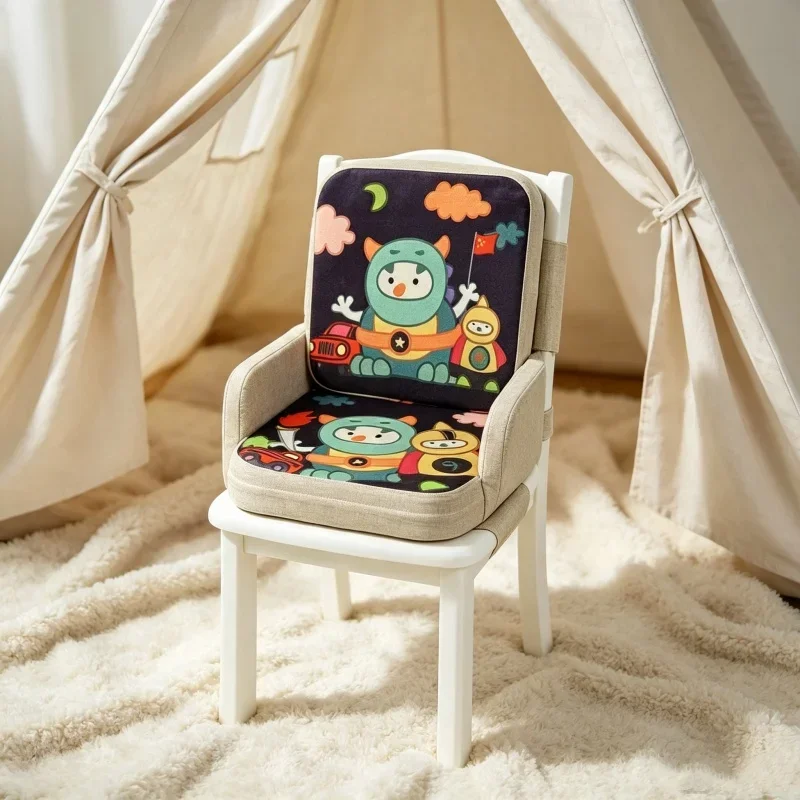 2Pcs/Set Booster Seat Cushion Children Increased Chair Pad Anti-Skid Waterproof Baby Dining Cushion Adjustable Chair Pad