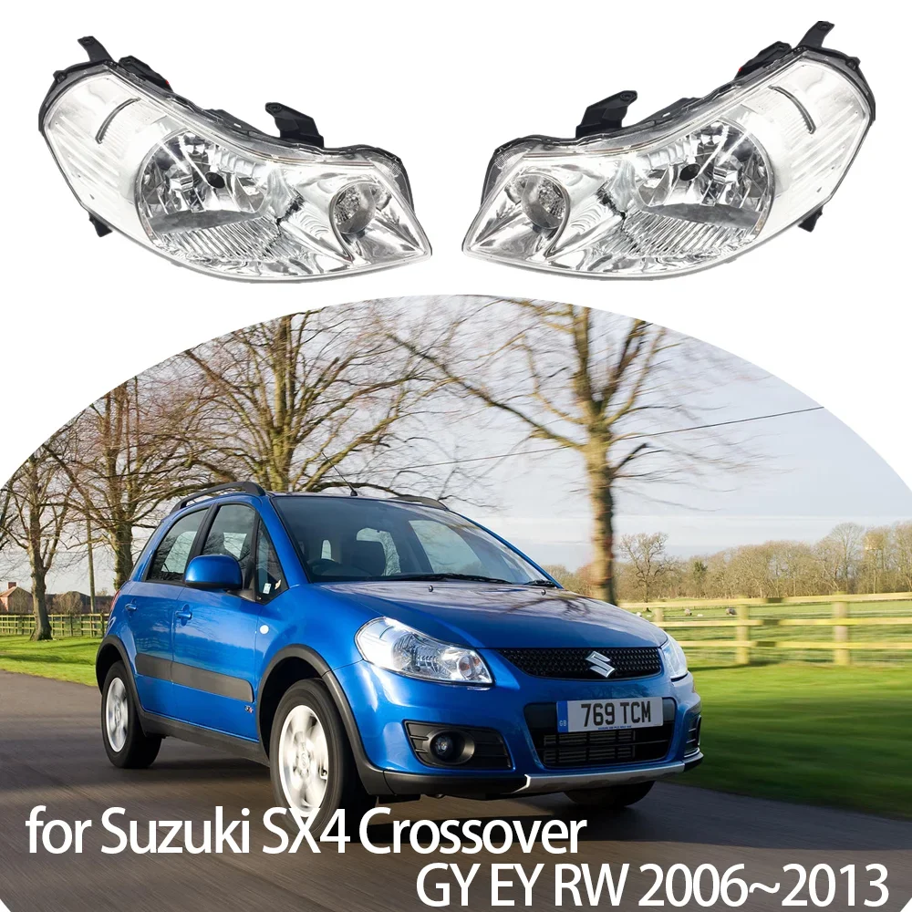 Reflektory samochodowe zestaw do Suzuki SX4 Crossover GY EY RW 2006 ~ 2013 2007 2008 2009 2010 2011 2012 światła boczne mgła mapa narożna lampy