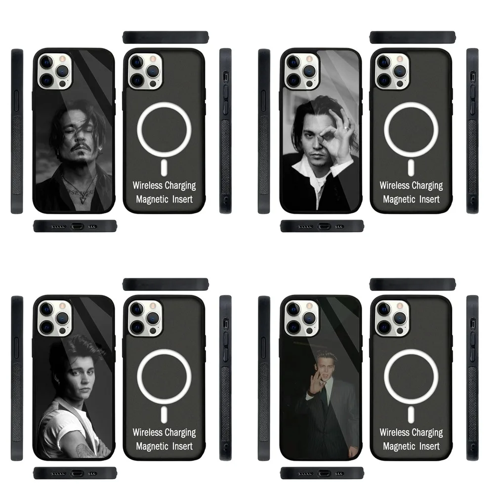 

J-Johnny Depp Phone Case Strong Magnetic For IPhone 16,15,14,13,Pro,Max,Plus,11,12,Mini For Magsafe Wireless Charging