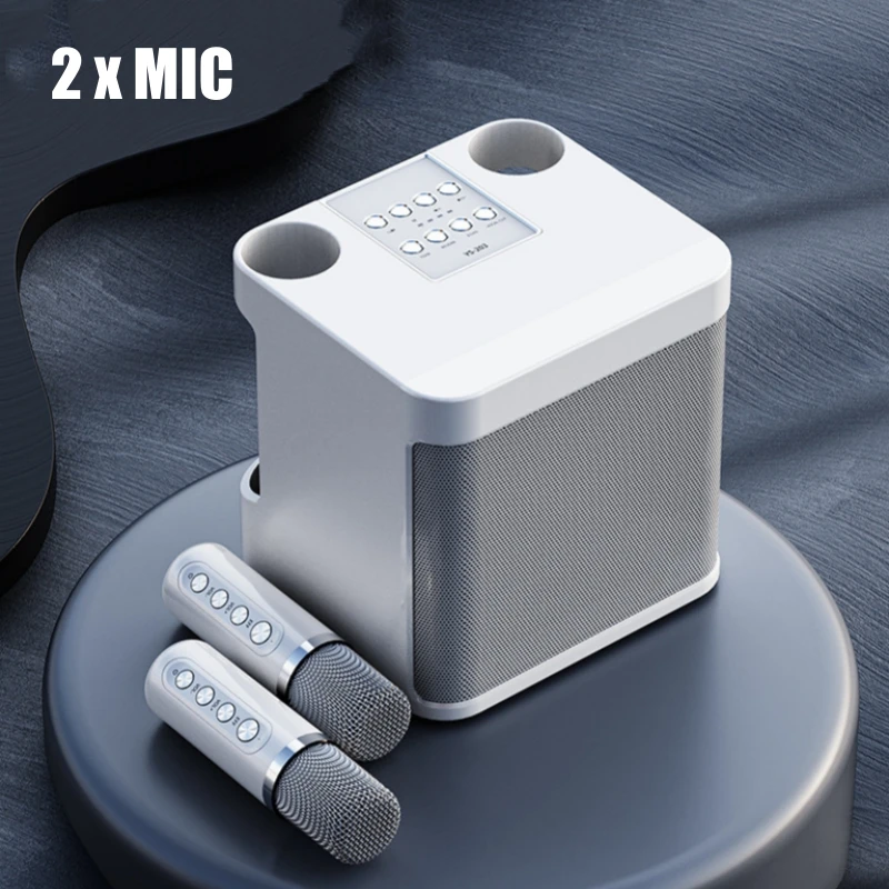 Xiaomi 10W Powerful Wireless Portable Dual Microphone Karaoke Machine Outdoor Family Party Home KTV Karaoke Subwoofer Boom Box