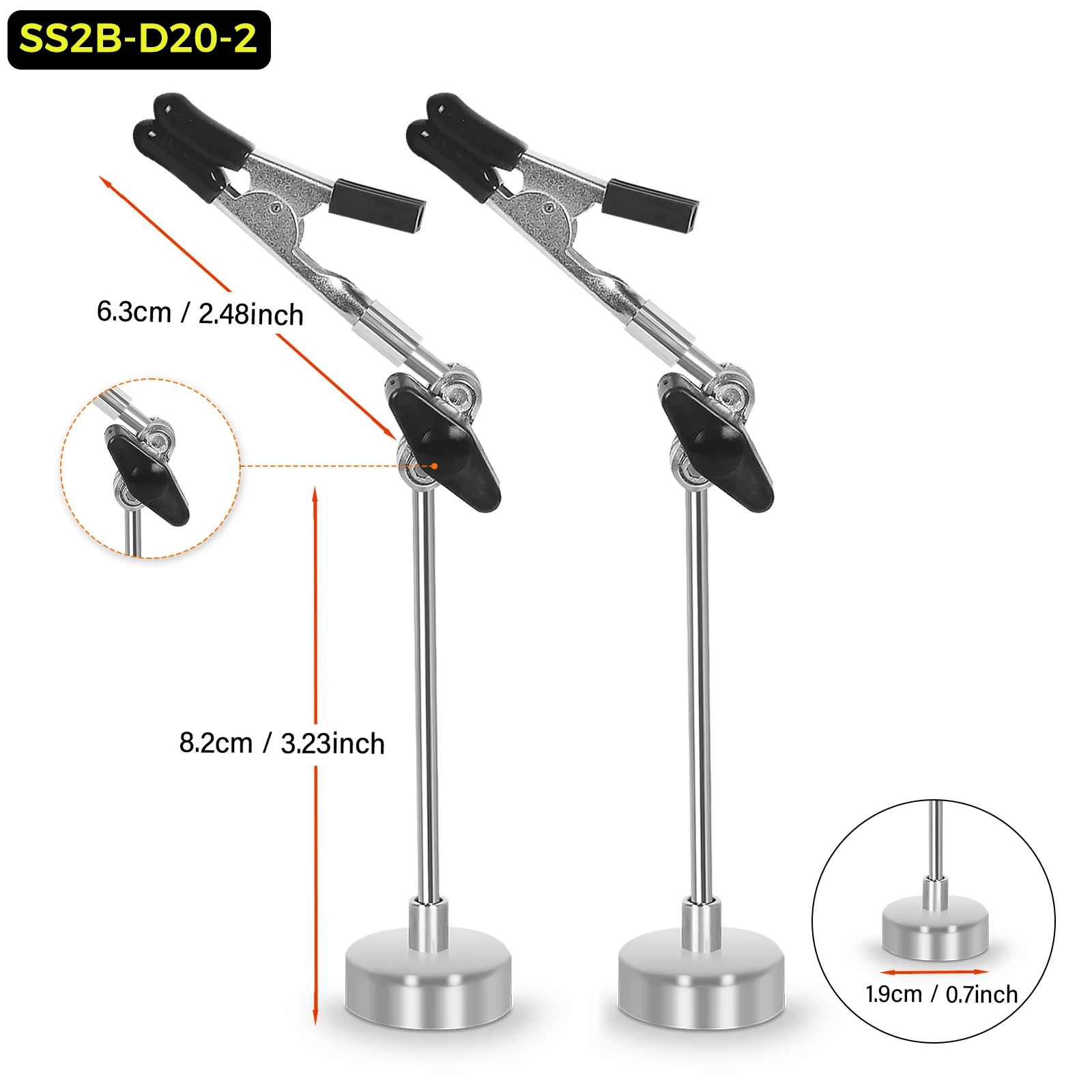 Foldable Welding Stand, Metal Magnetic Welding Positioner 360-Degree Rotating Alligator Clip Soldering Tool Support, PCB Fixture