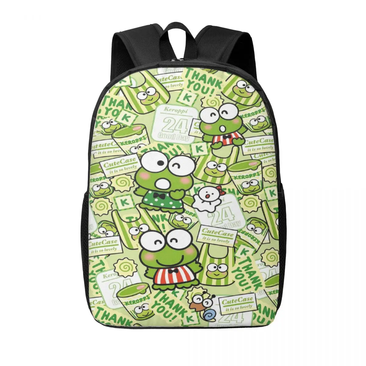 Custom Kerokero Keroppi Cute Laptop Backpack Women Men Casual Bookbag for College School Students Bag