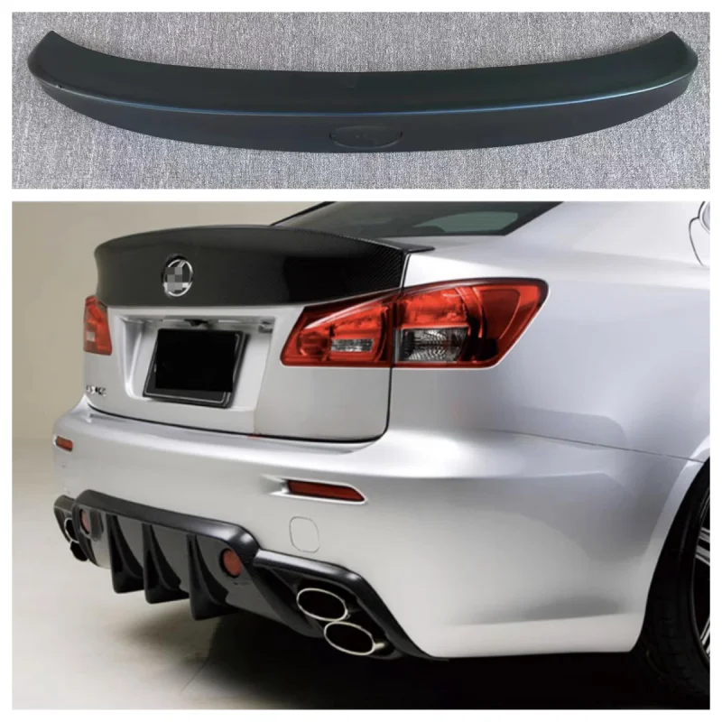 For IS200 IS350 Modifikasi TRD Gaya Hitam/Serat Karbon Bagasi Belakang Kompartemen Spoiler Sayap Mobil For Lexus IS 2006-2012