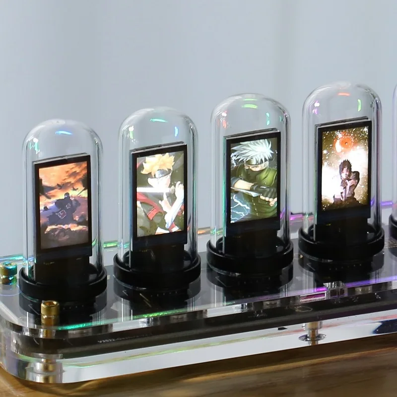 Desktop Nixie Tube Clocks Kit Led RGB Luxury Electronic Table Clock Digital Watch Lamp Desk Boyfriend Gift Destiny Stone Door